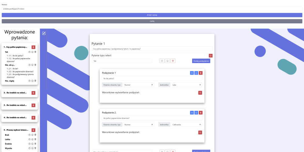 Widok ankiety